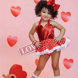 Open Back Valentines Day Romper